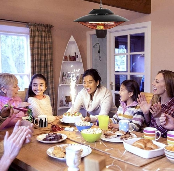 Workshop ceiling infrared heater